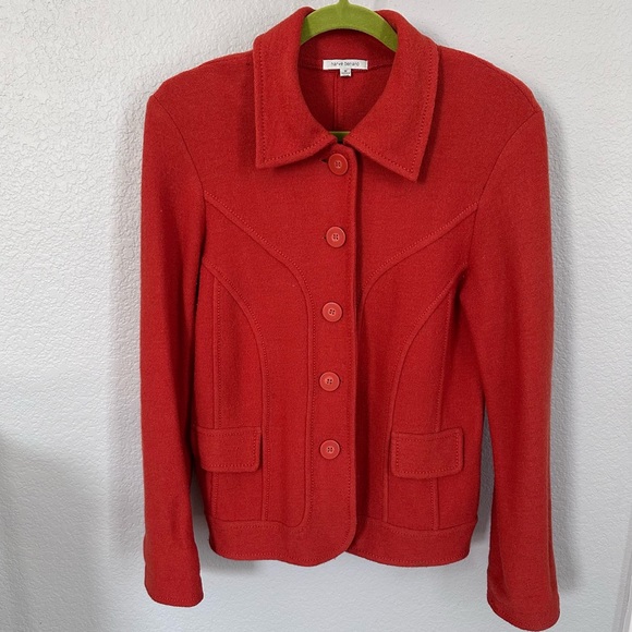 HARVE BERNARD | Lightweight Orange Wool Jacket / Blazer (M) - Picture 1 of 8